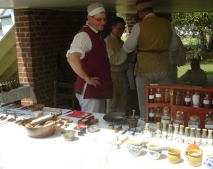 Surgeon's table at Camden November 2005 reenactment