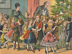 Victorian Christmas tree celebration