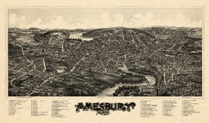 Amesbury in the 1890's, a bird's eye view