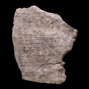 Limestone record of workmen's absences, Egypt