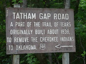 Tatham Gap Road sign