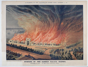 Burning of the Garden Palace  supplement to illustrated Sydney News 25 October1882