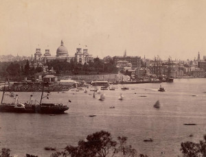 View of the Garden Palace and Fort Macquarie