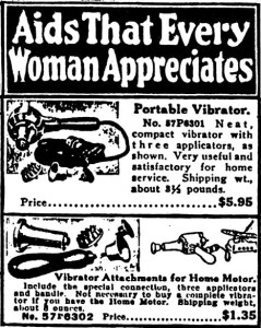 Ad for Sears vibrators