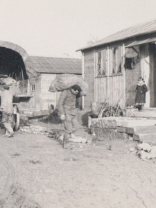 Quaker delivering supplies