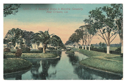 A beautiful scene in Metairie cemetery; New Orleans, LA